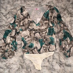 Snake Print bodysuit